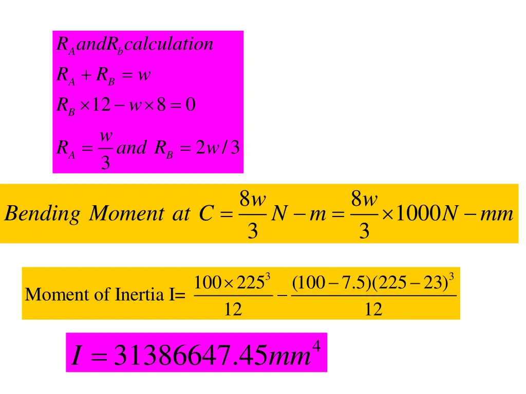 r andr calculation r r r w