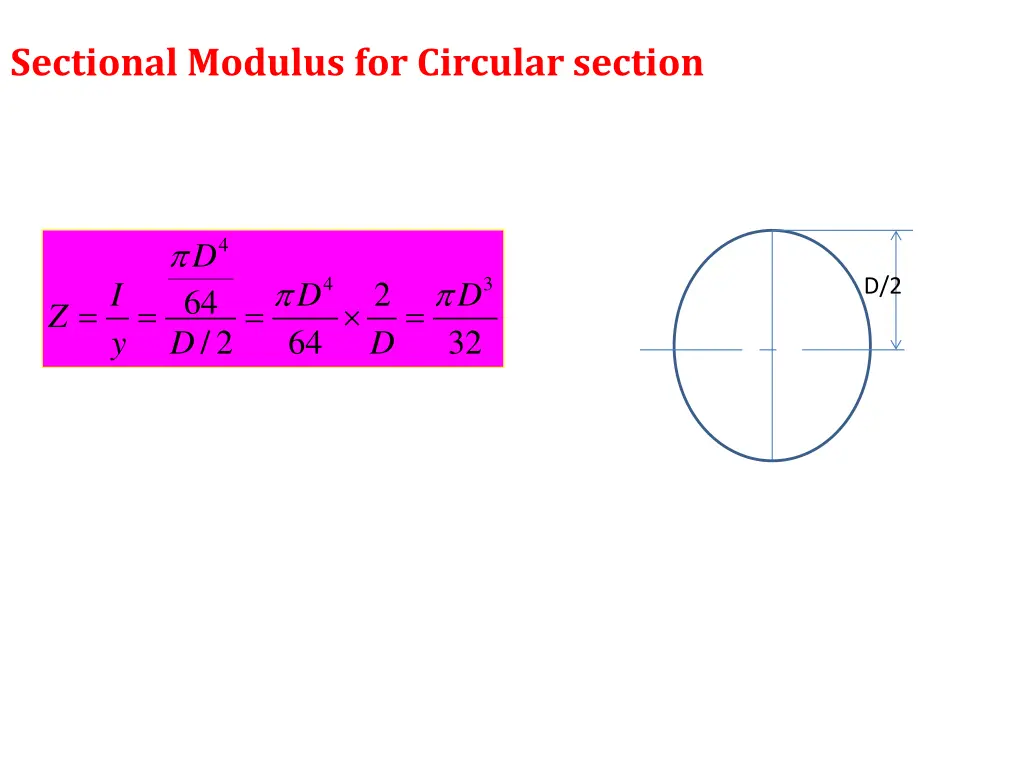 sectional modulus for circular section