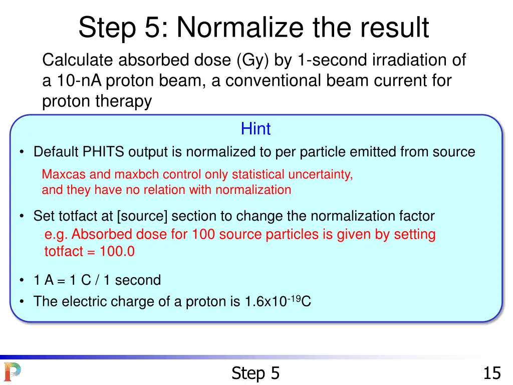 step 5 normalize the result calculate absorbed