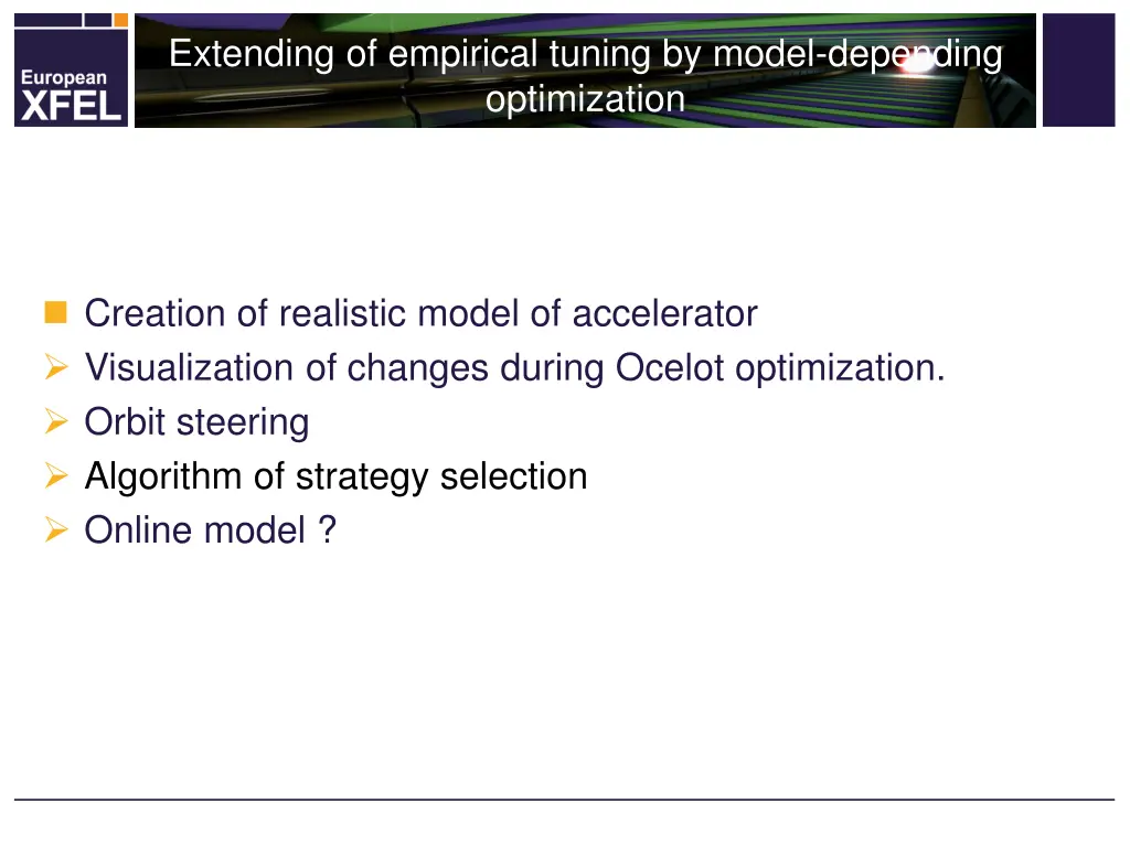 extending of empirical tuning by model depending