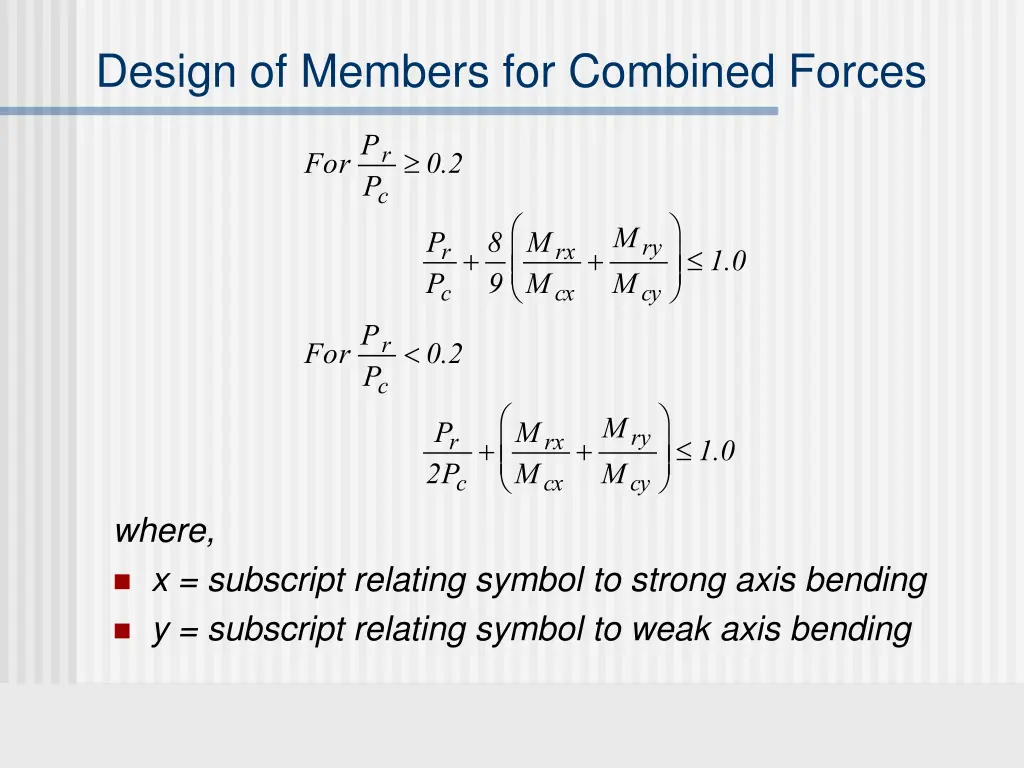 design of members for combined forces 2