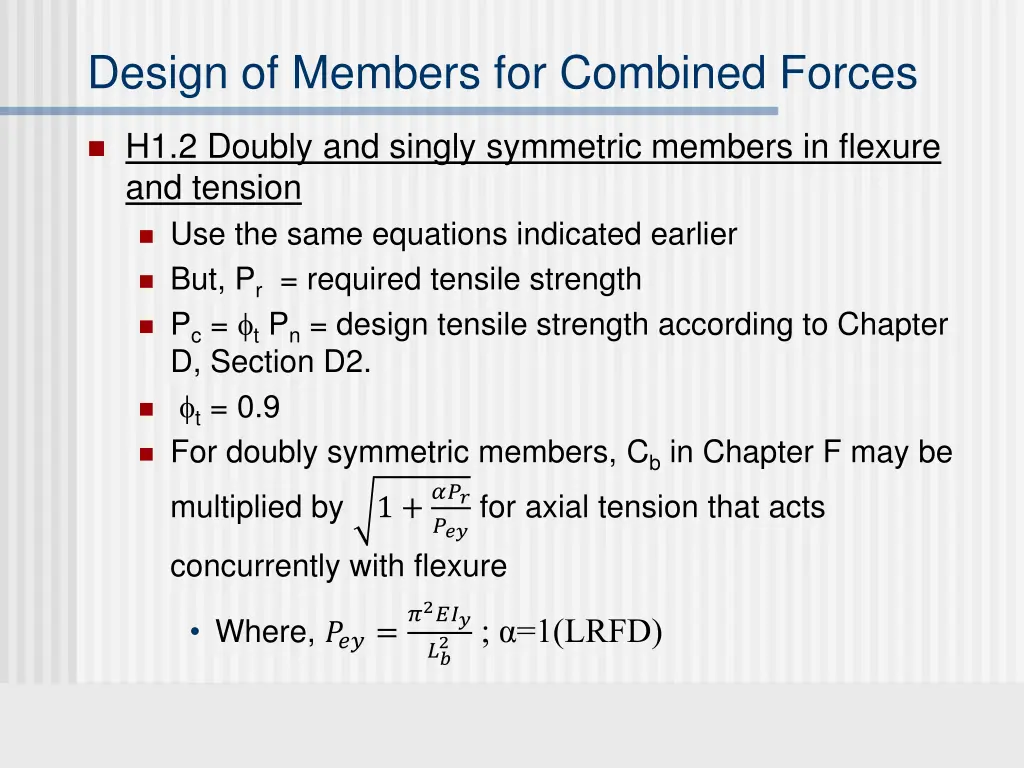 design of members for combined forces 4