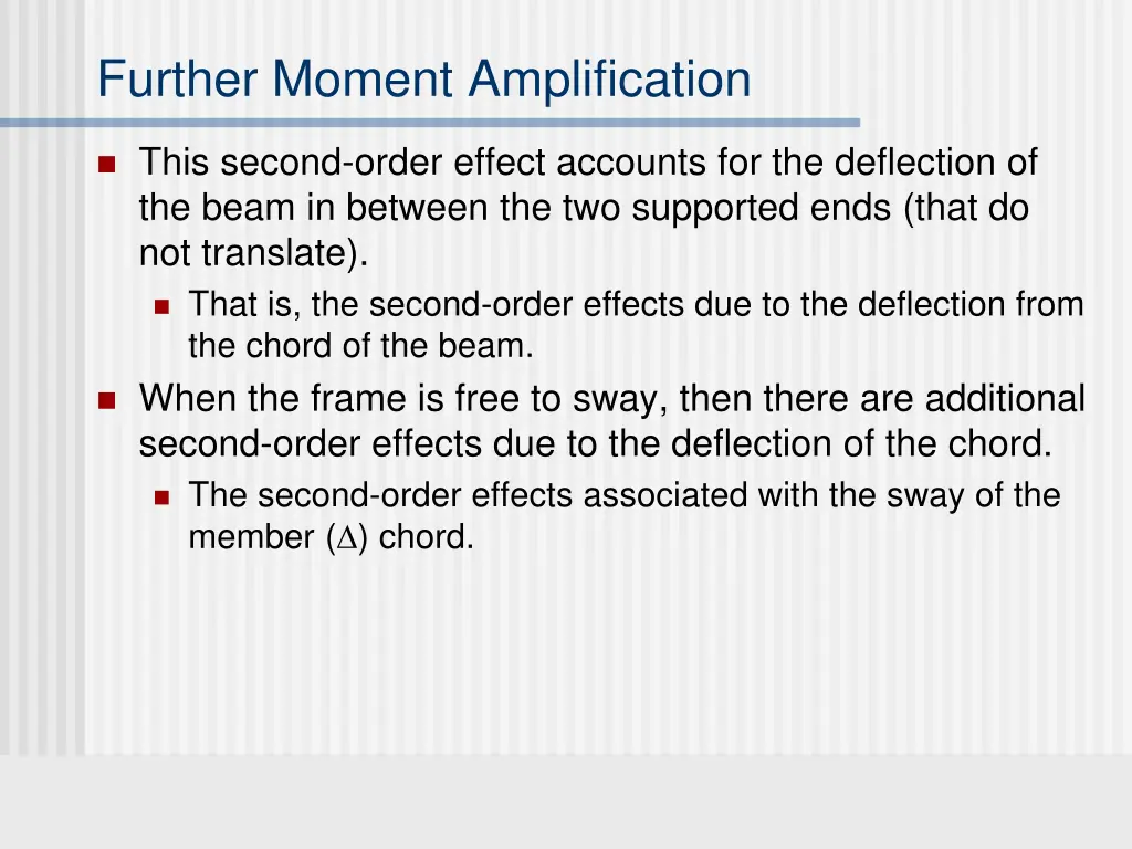 further moment amplification