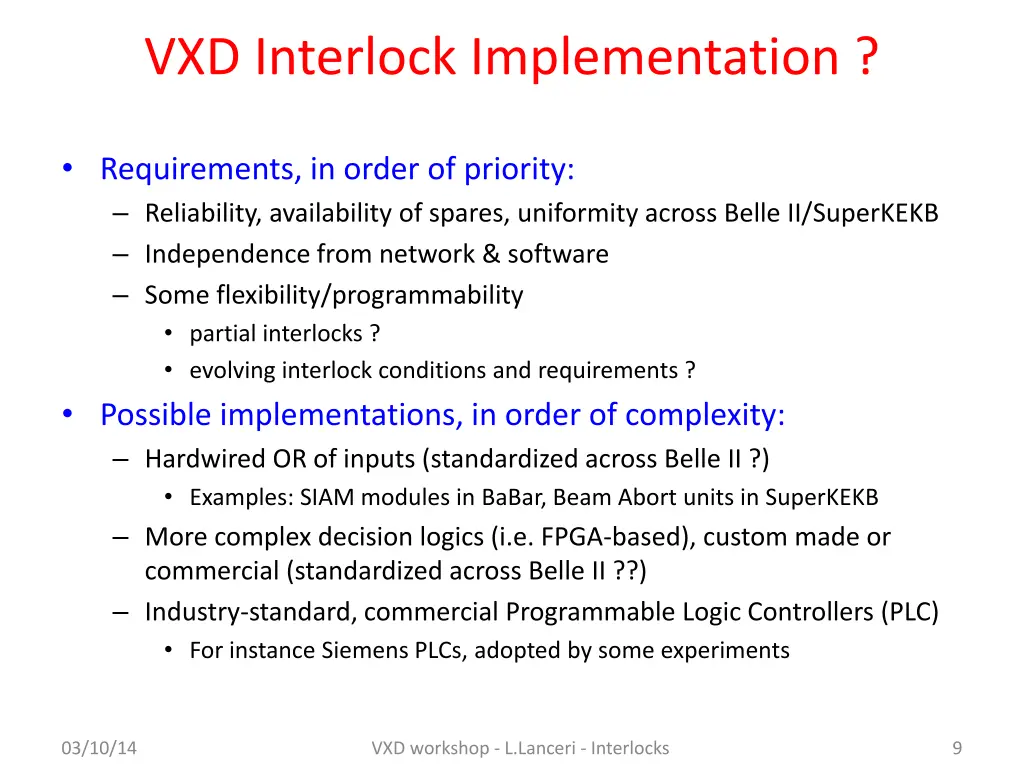 vxd interlock implementation