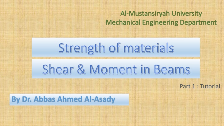 al mustansiryah university mechanical engineering