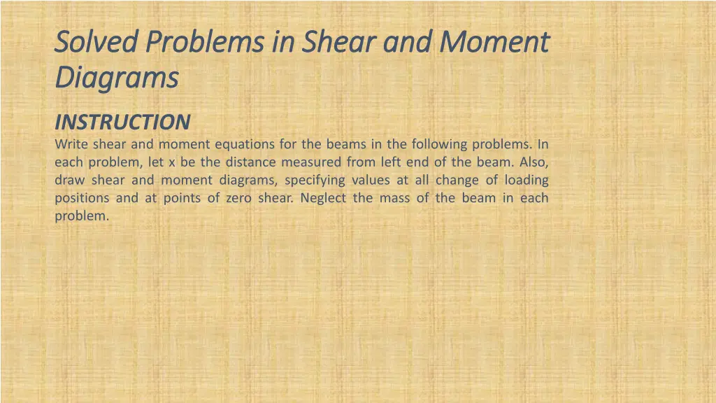 solved problems in shear and moment solved