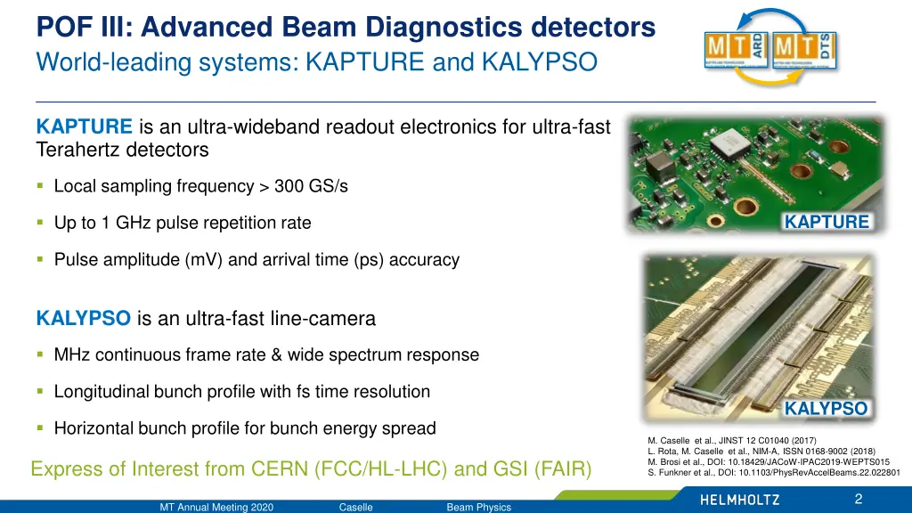 pof iii advanced beam diagnostics detectors