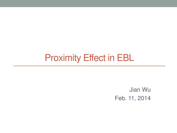 proximity effect in ebl