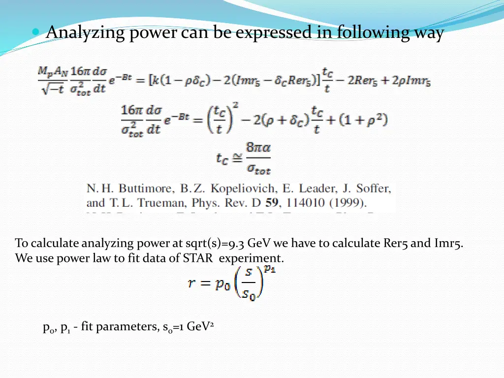 analyzing power can be expressed in following way