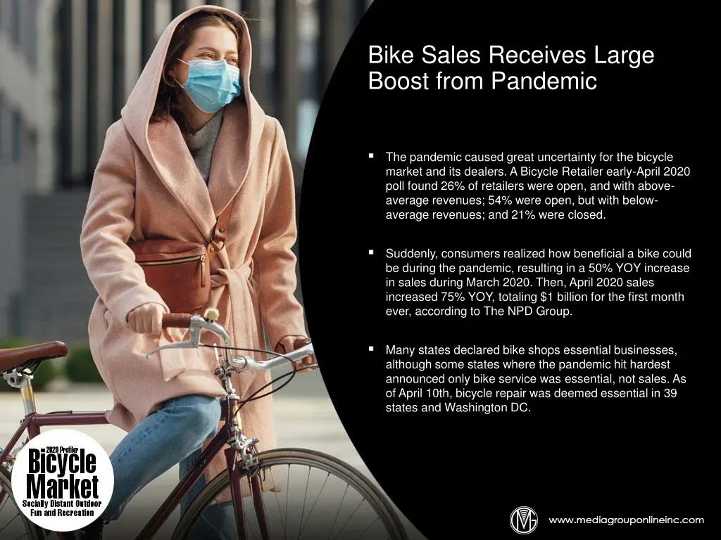 bike sales receives large boost from pandemic