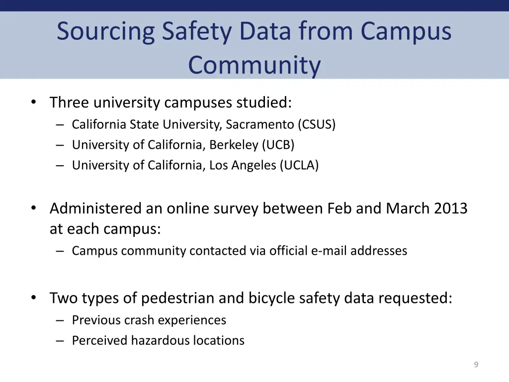 sourcing safety data from campus community