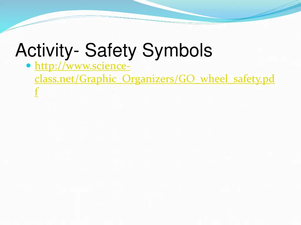 activity safety symbols http www science class