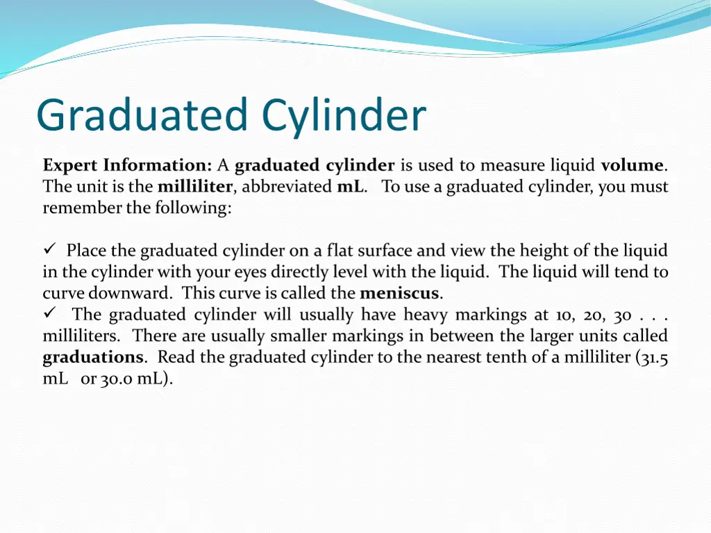 graduated cylinder