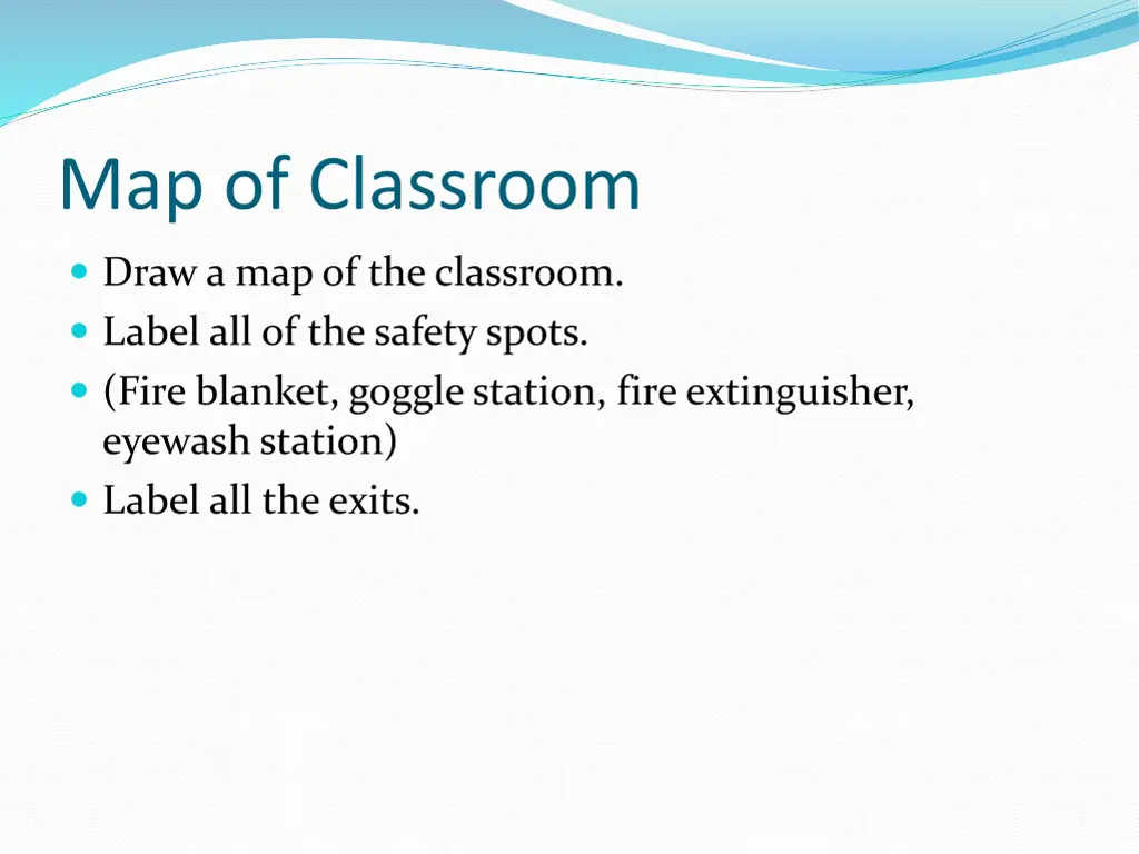 map of classroom