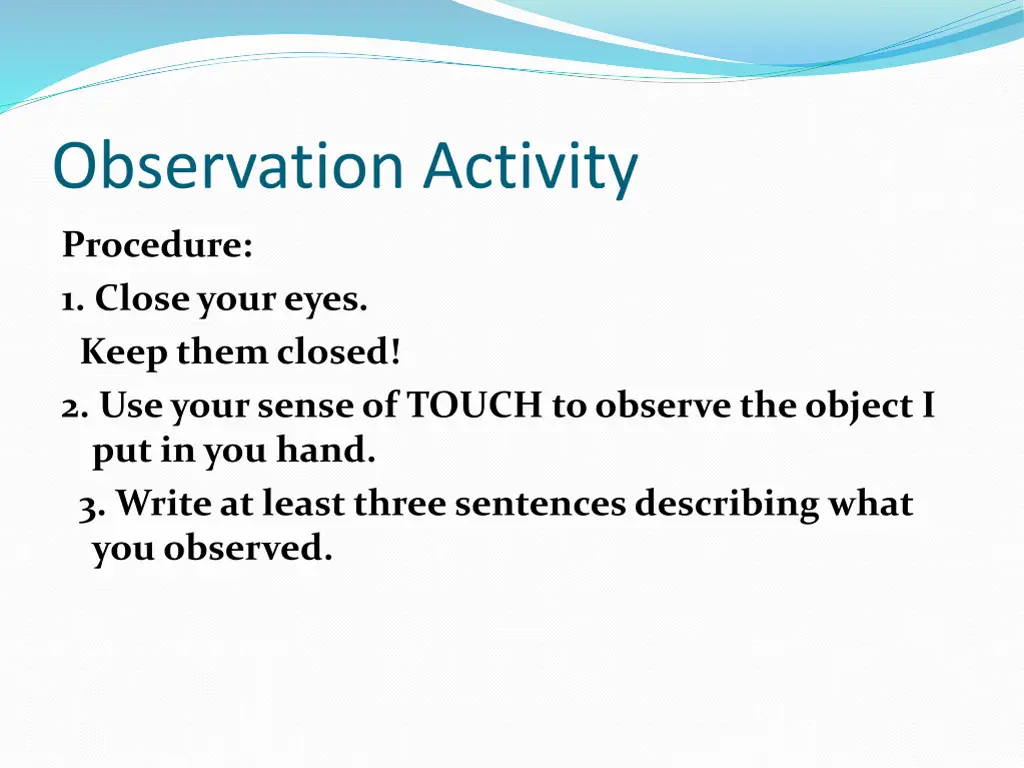 observation activity