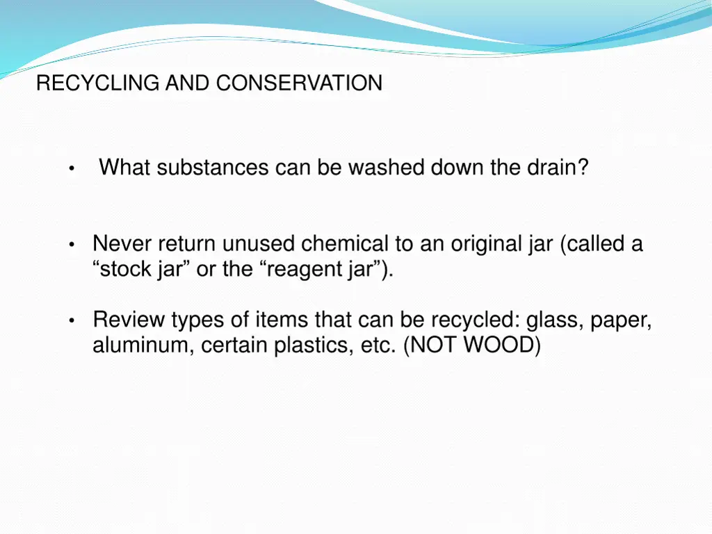 recycling and conservation