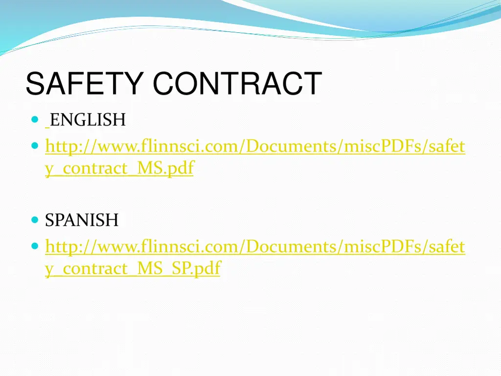 safety contract