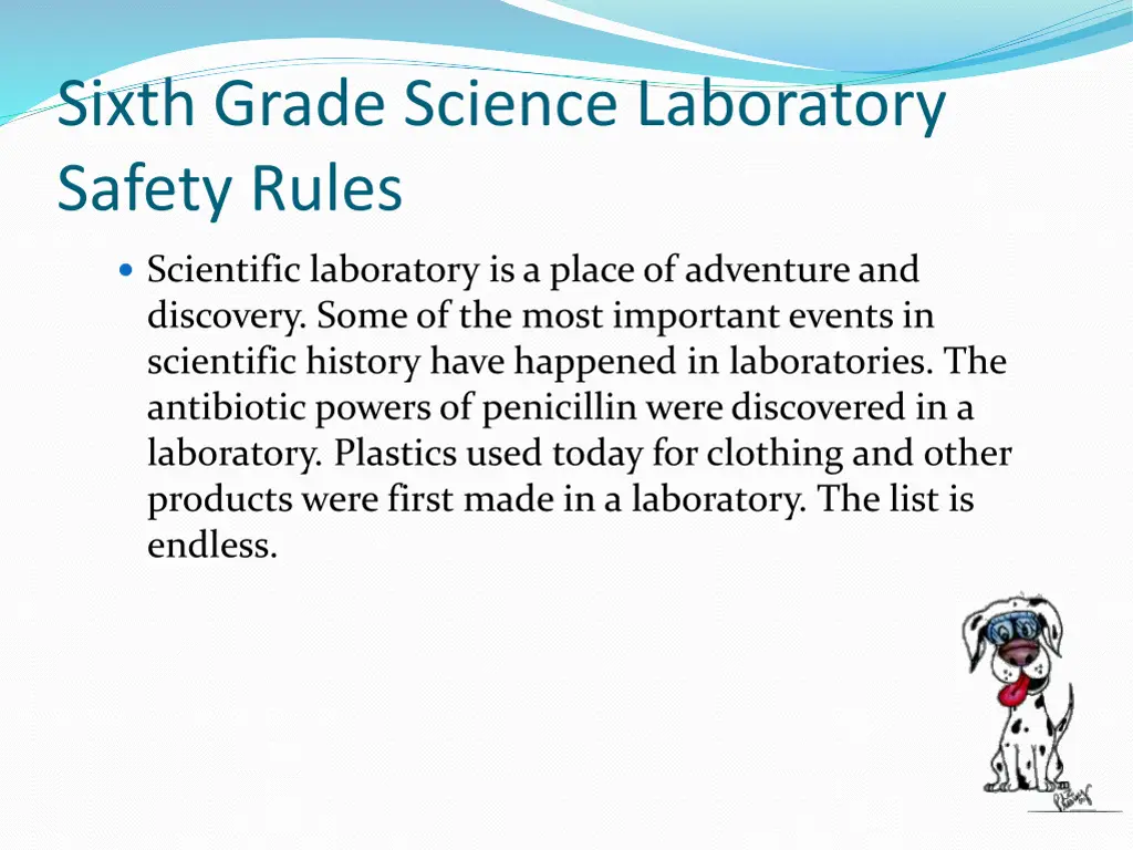 sixth grade science laboratory safety rules 1