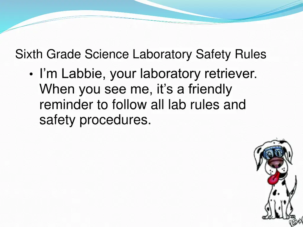 sixth grade science laboratory safety rules