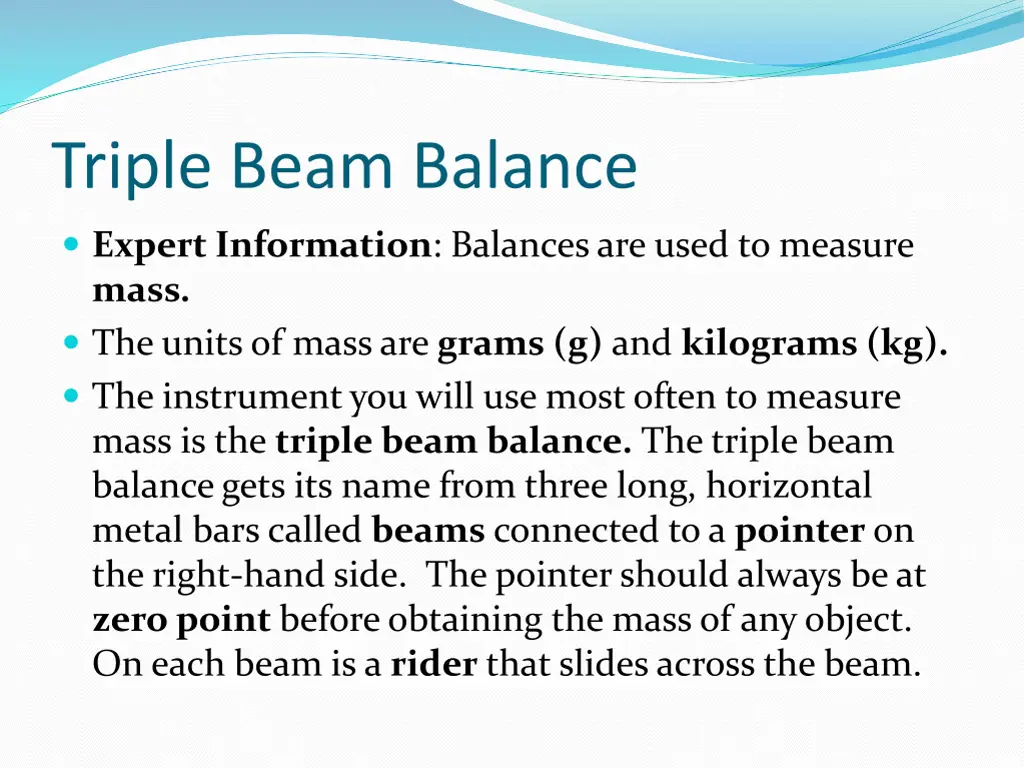 triple beam balance