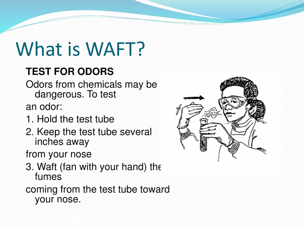 what is waft test for odors odors from chemicals