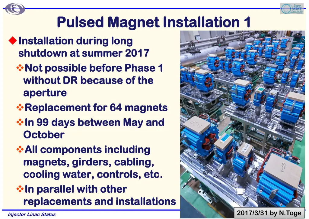 pulsed magnet installation pulsed magnet