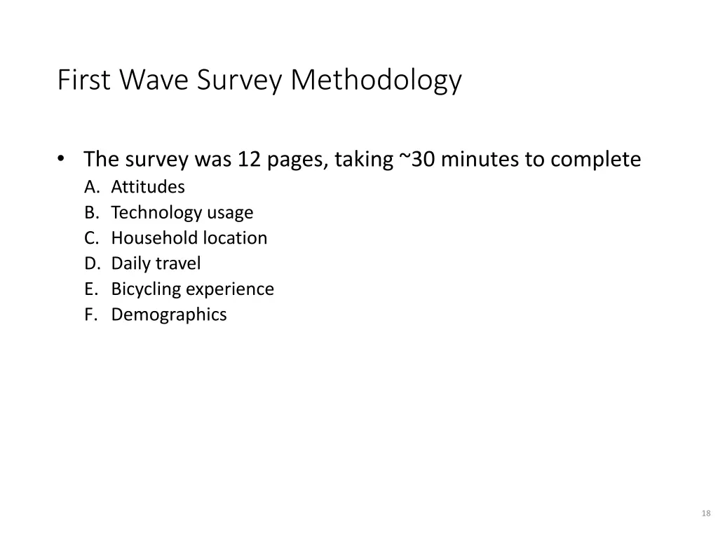 first wave survey methodology