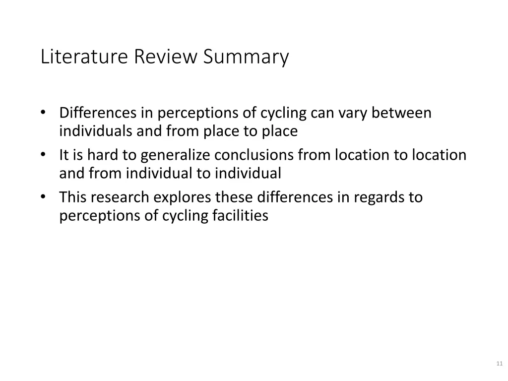 literature review summary