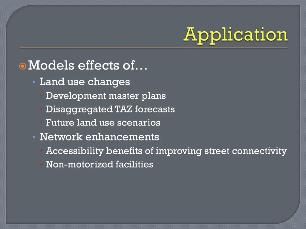 models effects of land use changes development