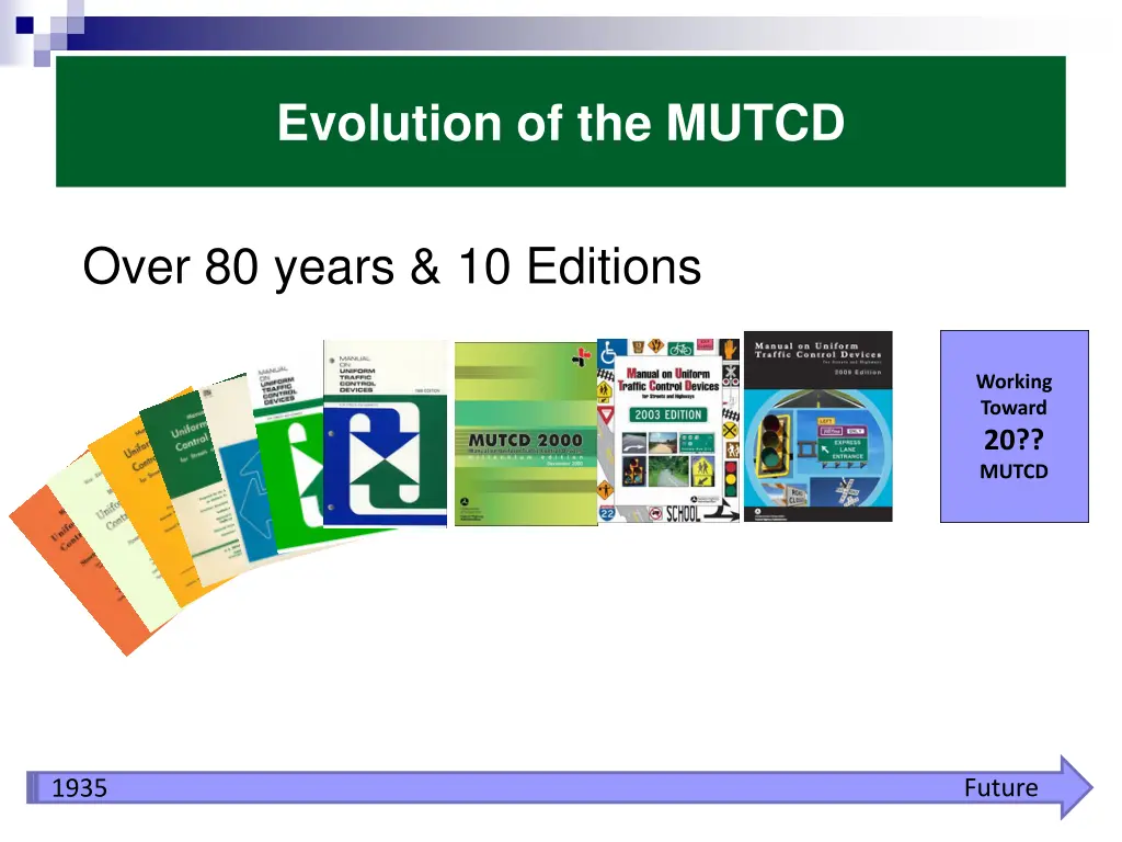 evolution of the mutcd