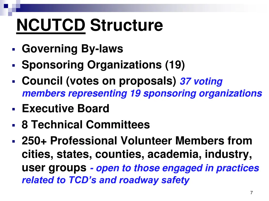 ncutcd structure