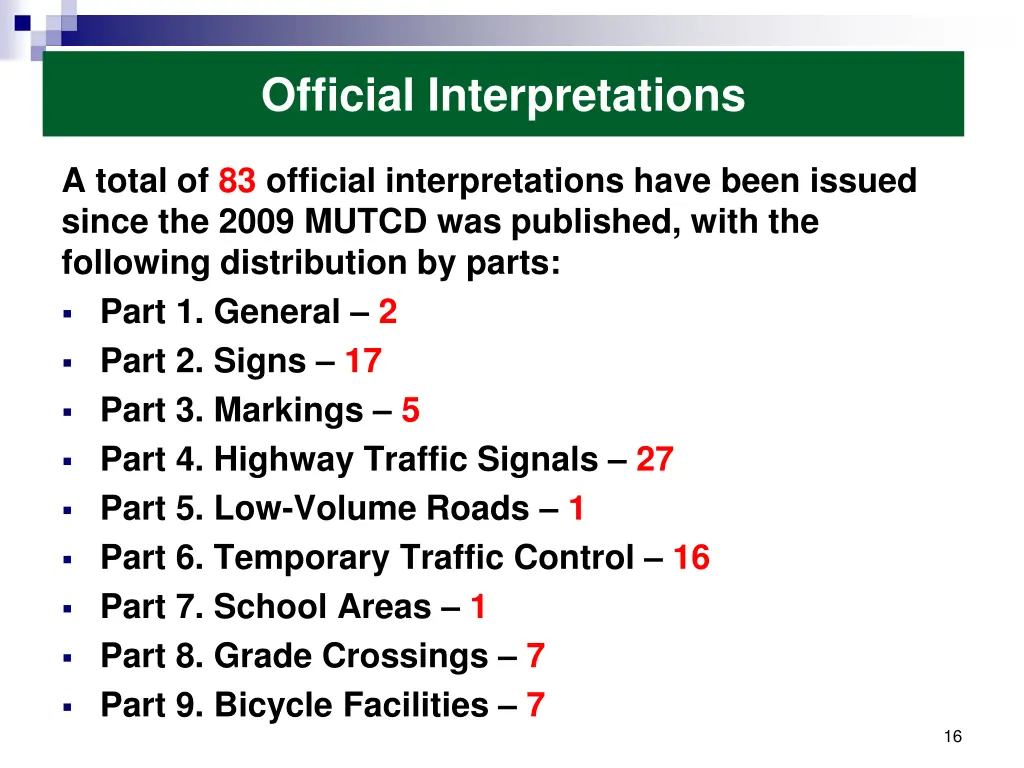 official interpretations 1