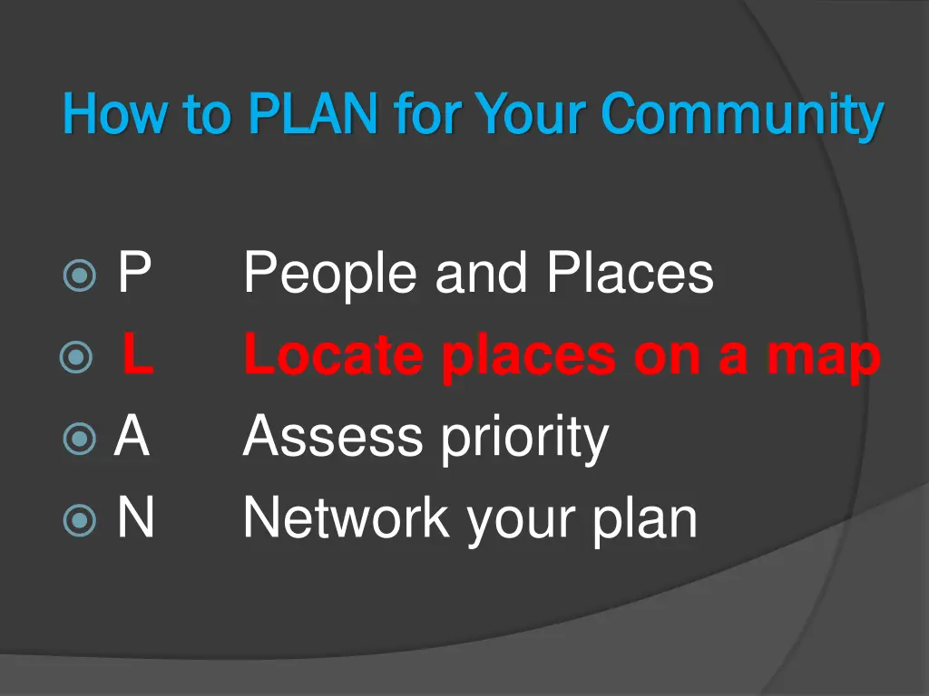 how to plan for your community how to plan 1