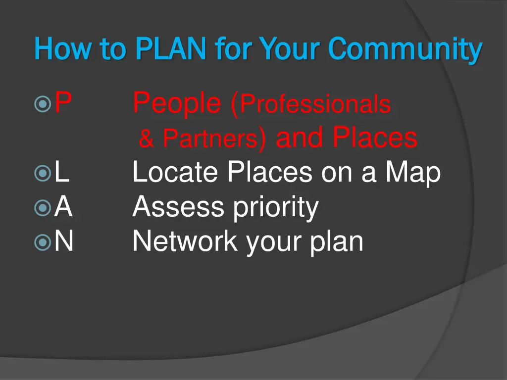 how to plan for your community how to plan