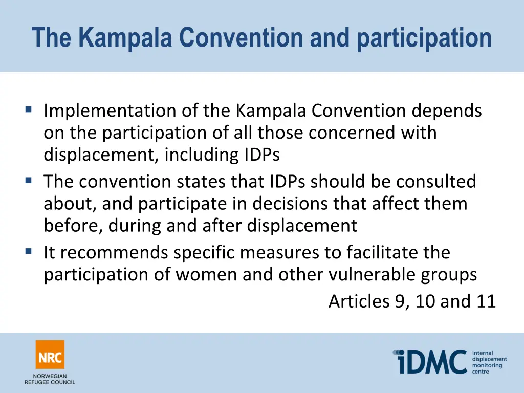 the kampala convention and participation