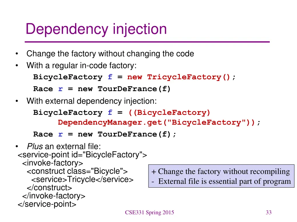 dependency injection