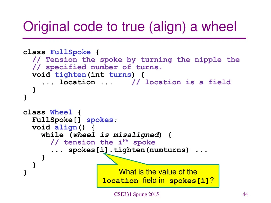 original code to true align a wheel