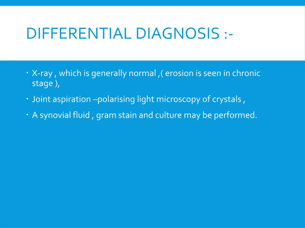 differential diagnosis