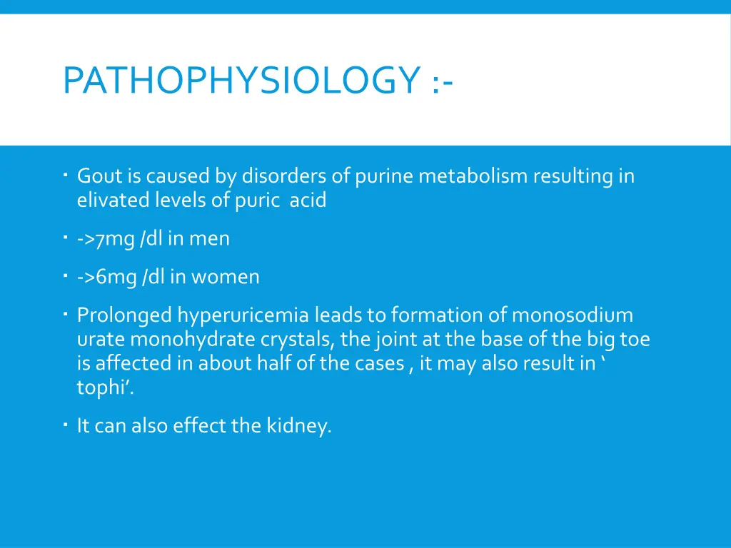 pathophysiology