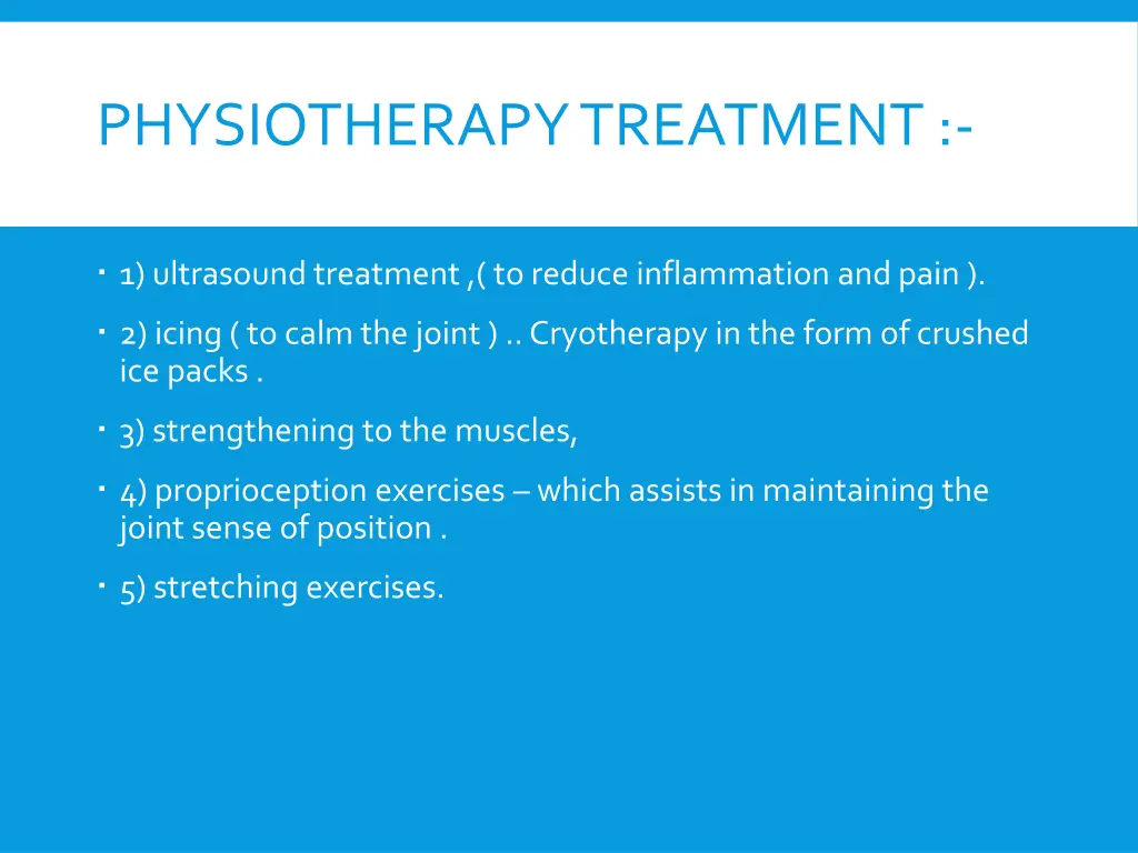 physiotherapy treatment