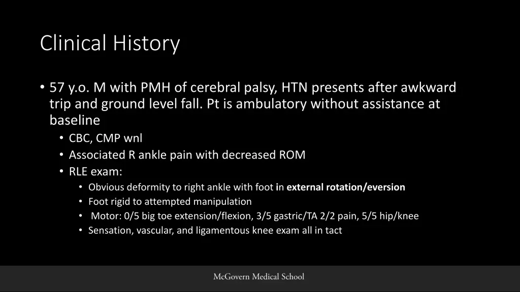 clinical history