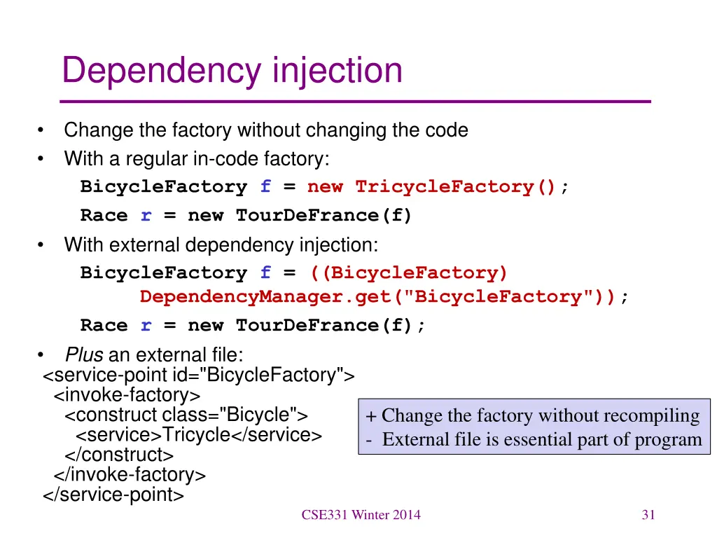 dependency injection