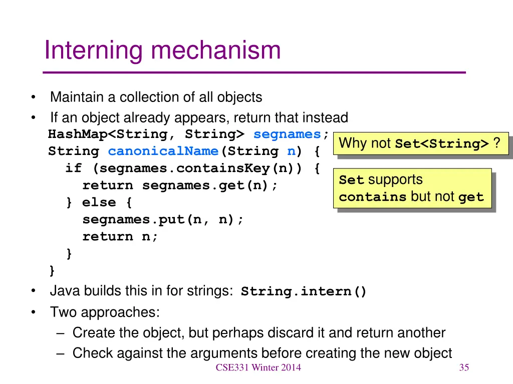 interning mechanism