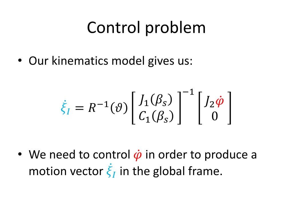 control problem