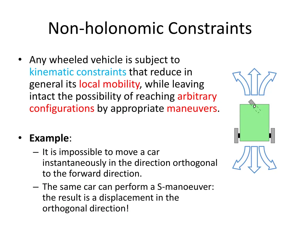 non holonomic constraints 1