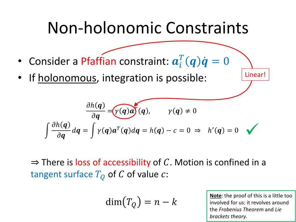 non holonomic constraints 3