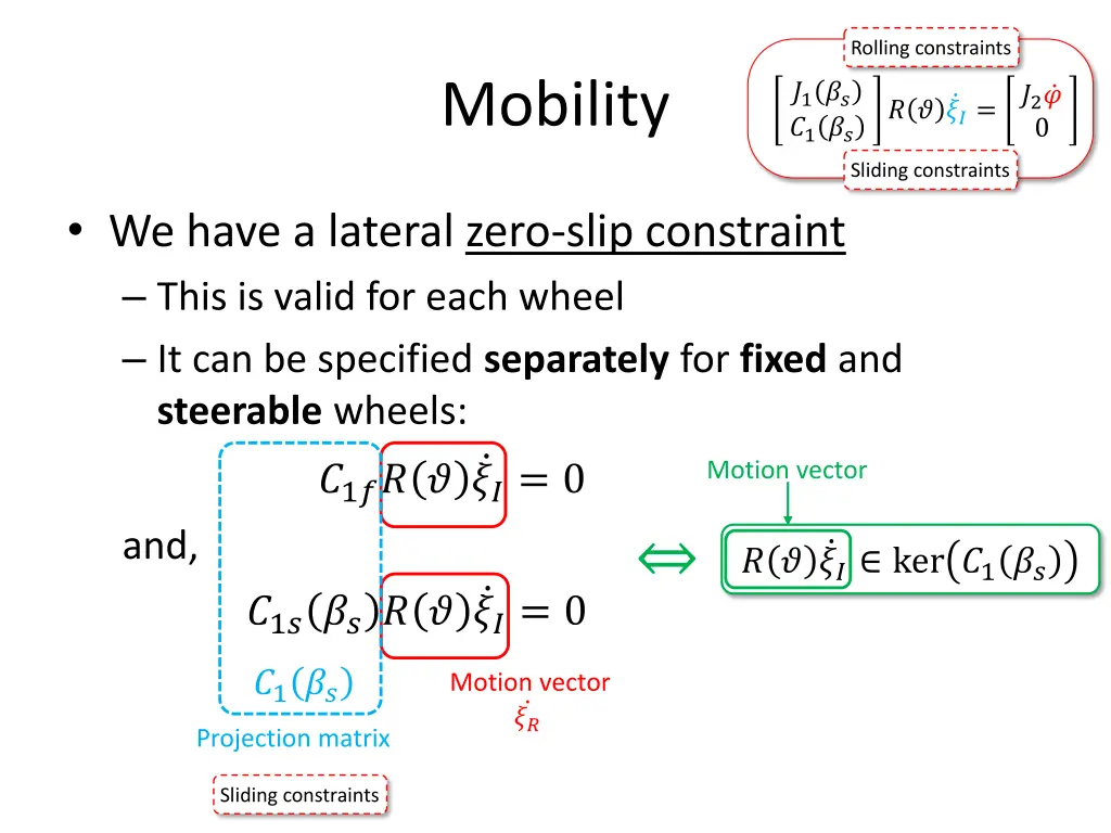 rolling constraints 1