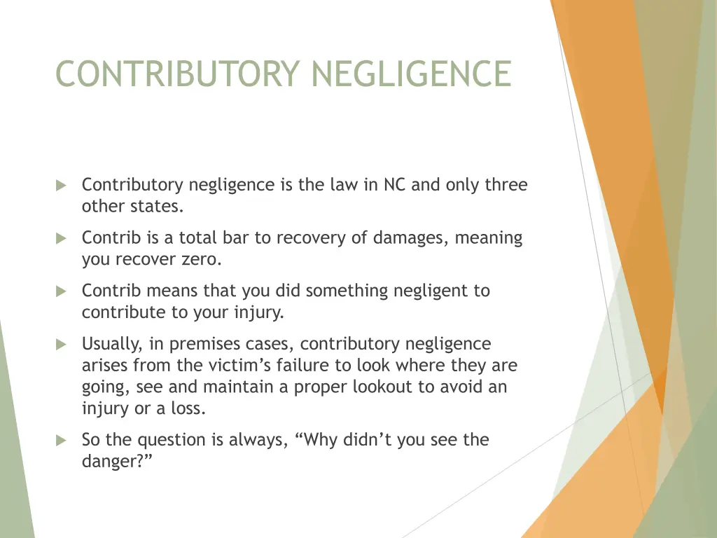 contributory negligence