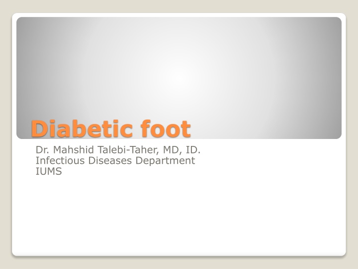 diabetic foot dr mahshid talebi taher