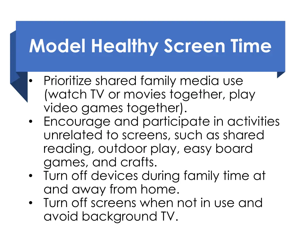 model healthy screen time